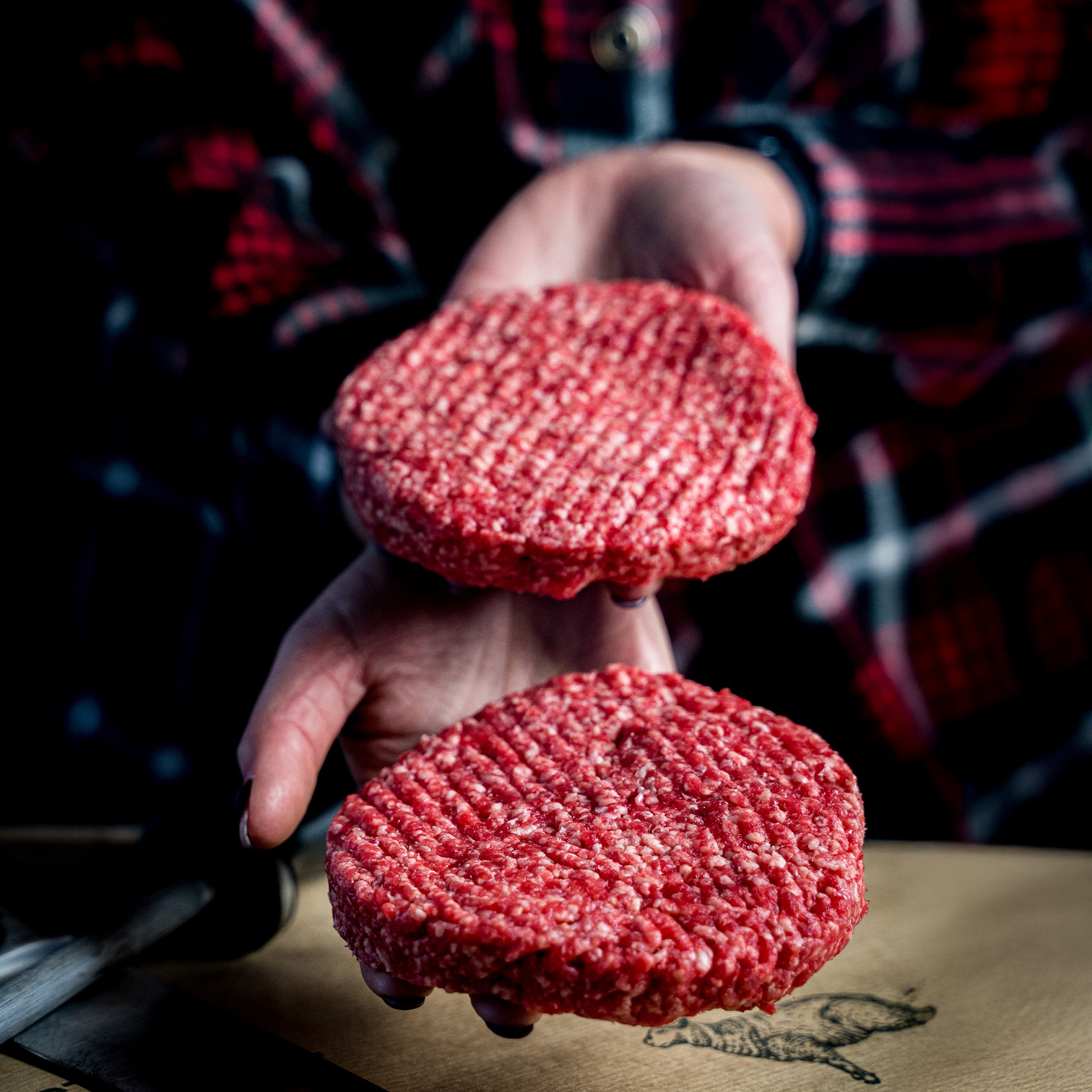 Dubbeldoel Runder hamburger